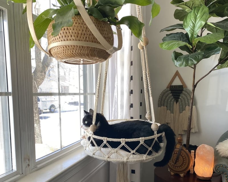 Crochet cat hammock top