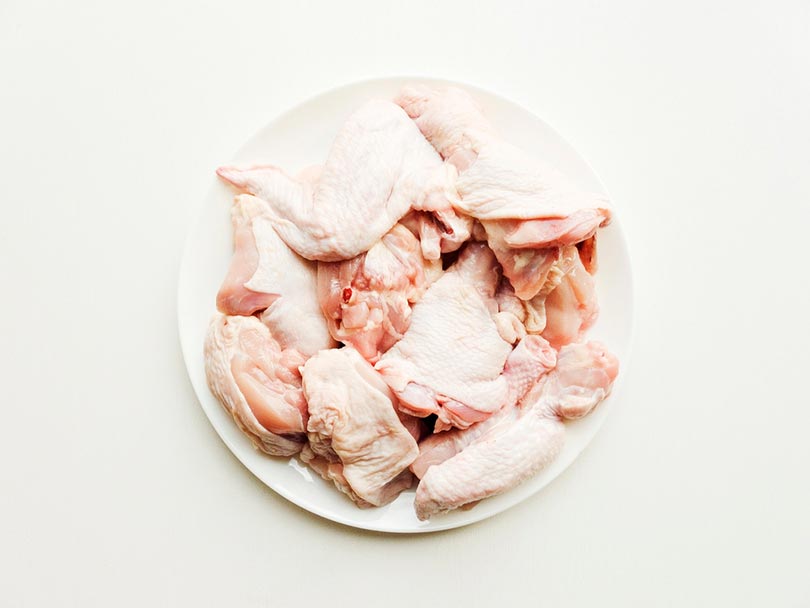 raw chicken parts on the plate