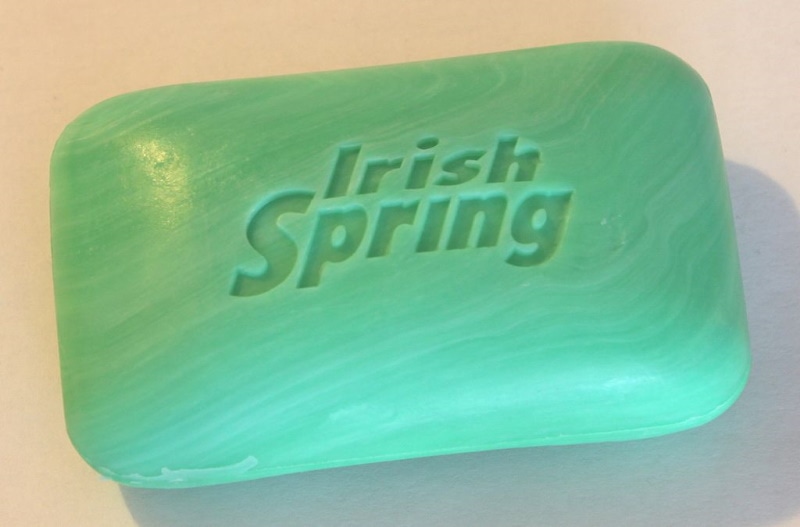 Bar of Irish Spring deodorant soap