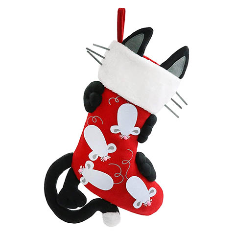 Cat and Mouse 3D Cat Christmas Stocking