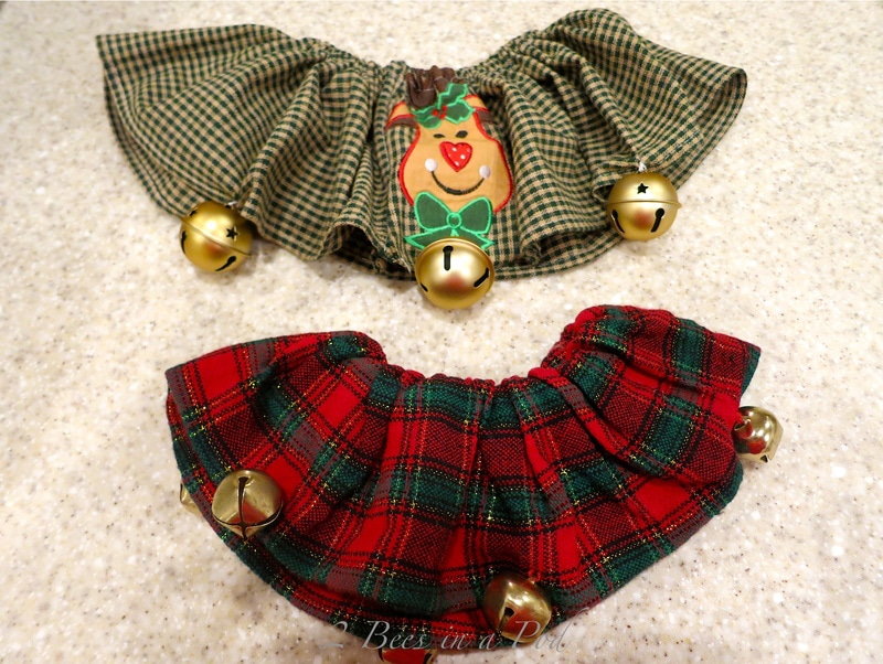 DIY christmas dog collar