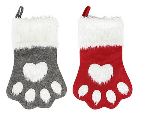 Plush Cat Paw Christmas Stockings
