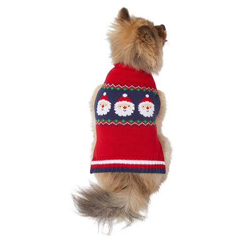 Wagatude Santa Pixel Dots Dog Sweater