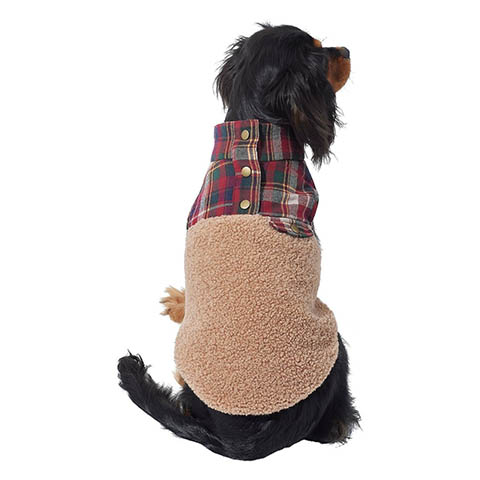 Wagatude Tan Plaid Yoke Dog Sherpa