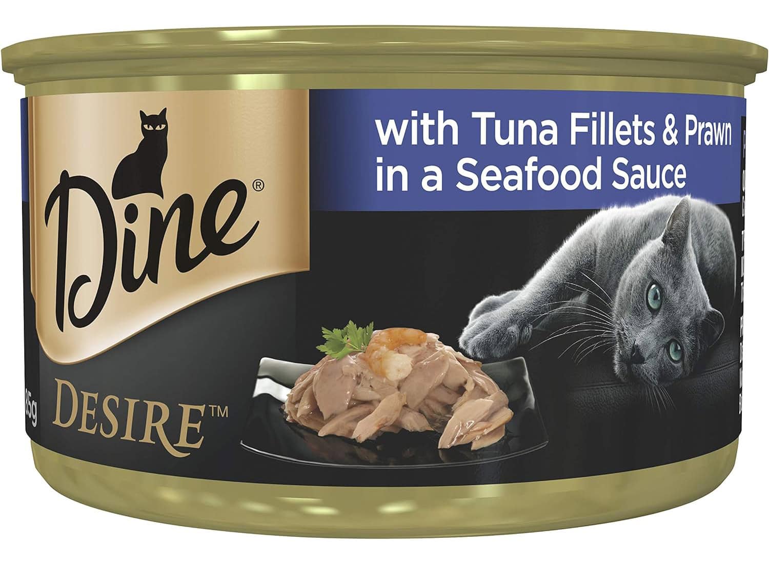 DINE DESIRE Adult Grain Free Wet Cat Food Tuna & Prawn in Seafood Sauce