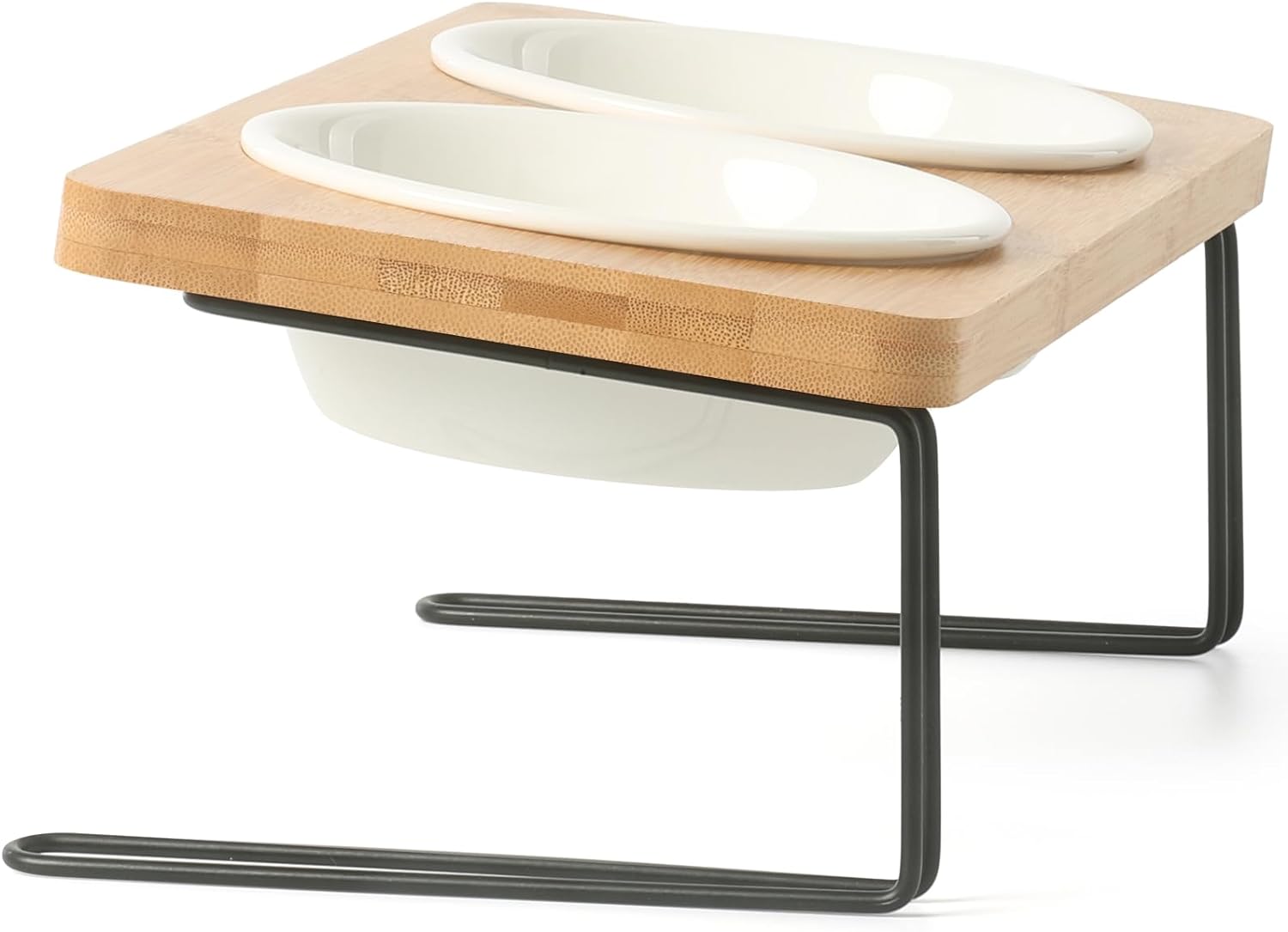 FUKUMARU Elevated Cat Ceramic Bowls 