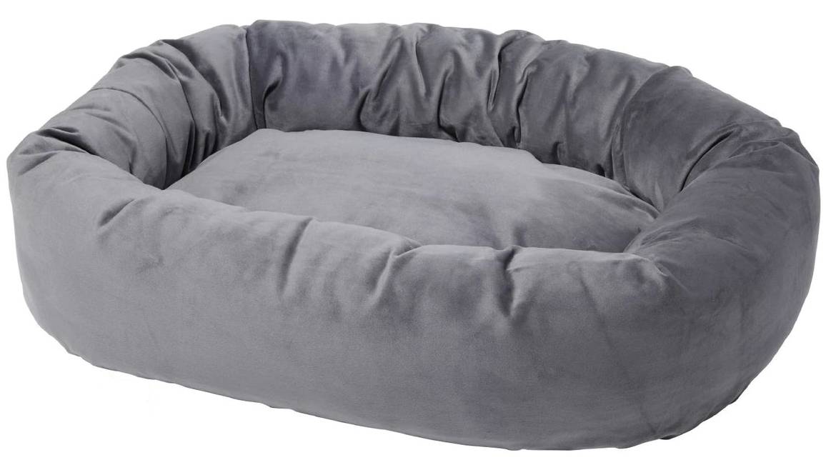 Frisco Velvet Round Bolster Dog Bed