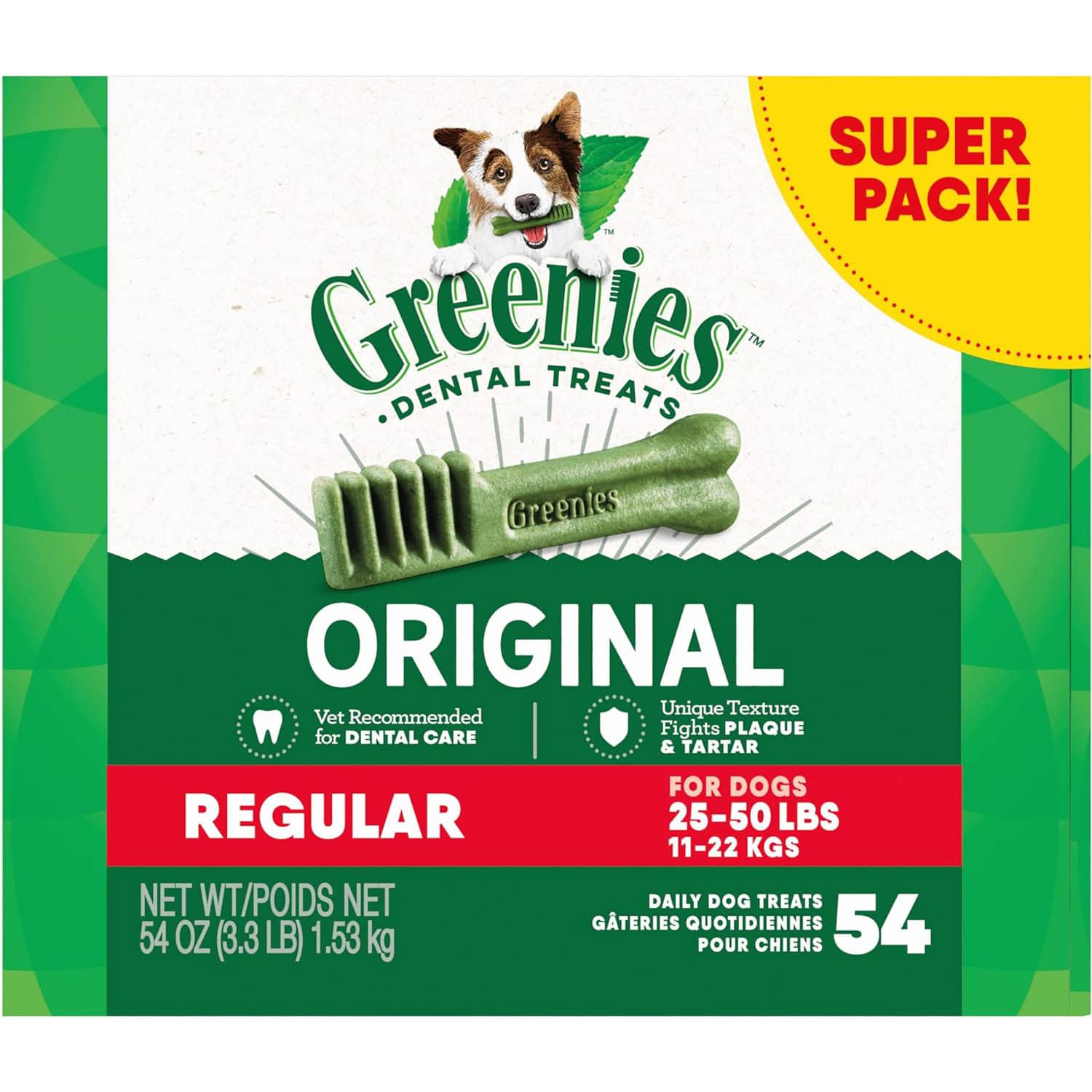 GREENIES Original Regular Natural Dental Care Dog Treats