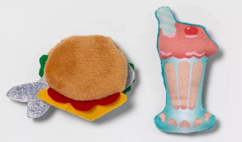 Match to Scratch Fish Burger and Milkshake Cat Toy