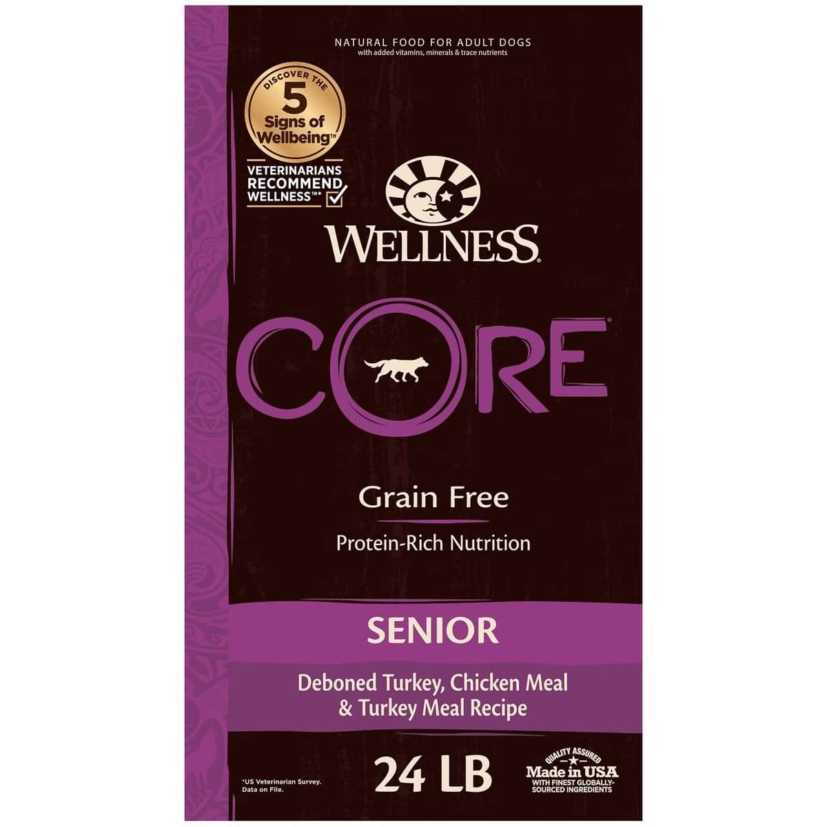 Wellness CORE Grain-Free Senior Deboned Turkey Recipe Dry Dog Food