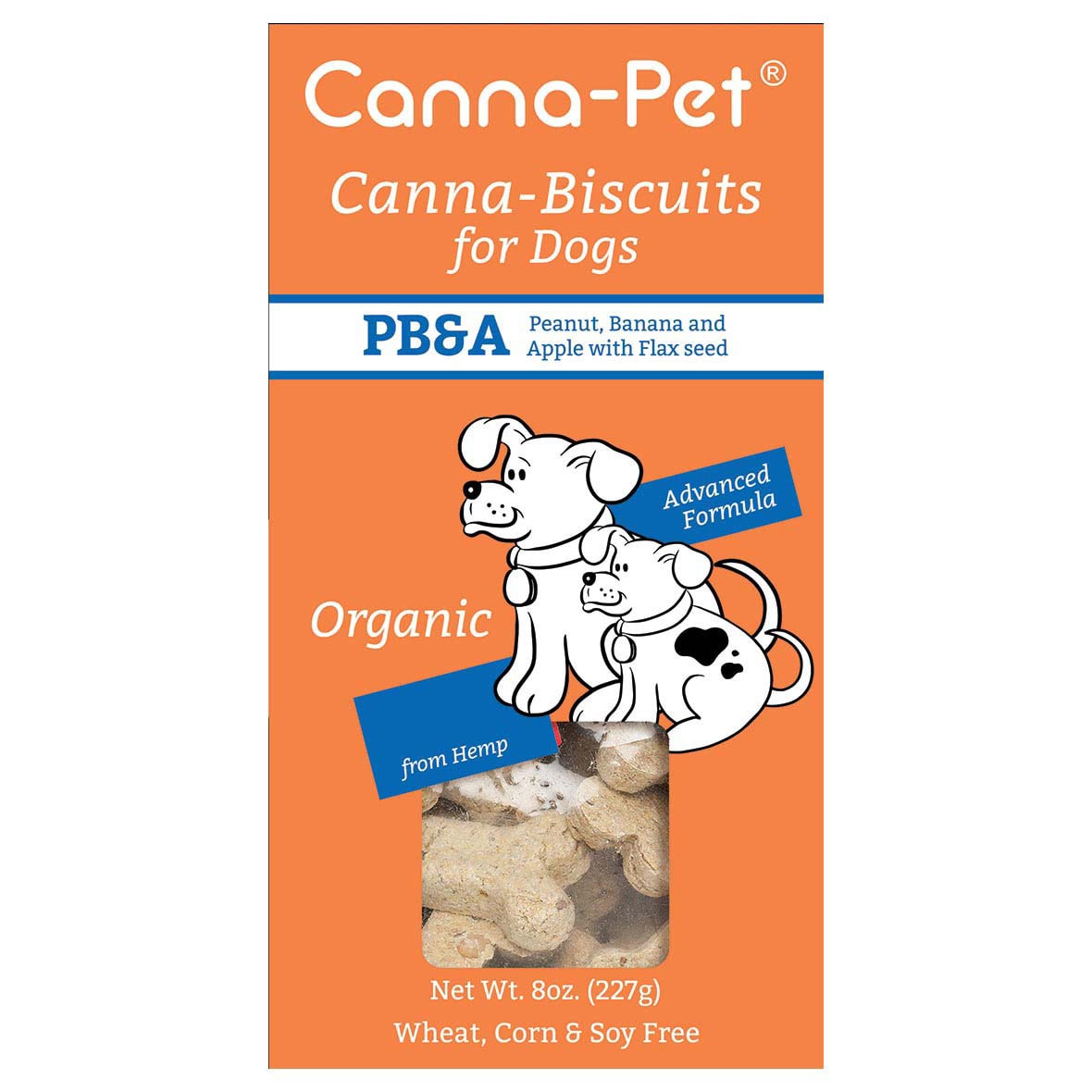 Canna-Biscuits for Dogs_ Advanced Formula PB&A (Peanut, Banana & Apple) – Organic & Vegan New