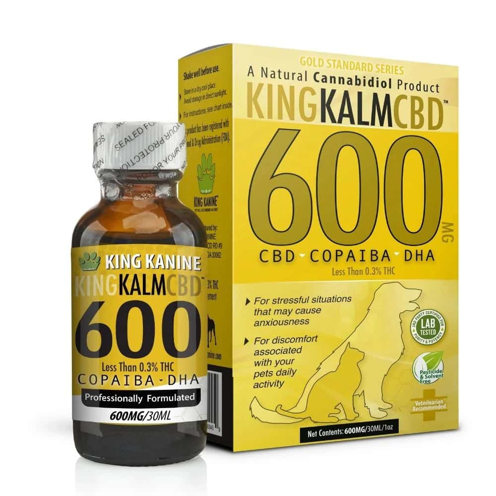 KING KALM 600mg CBD with Copaiba, Krill Oil and DHA for Dogs