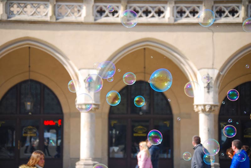 bubbles floating in the air