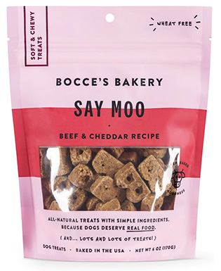 Bocce’s Bakery Say Moo Beef & Cheddar Recipe Soft & Chewy Dog Treats