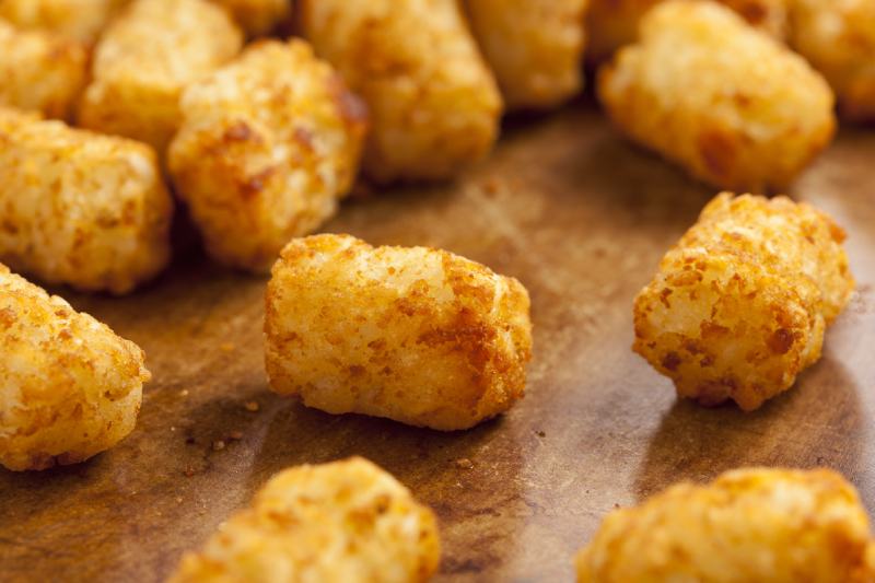 Fried Tater Tots made from fried potato