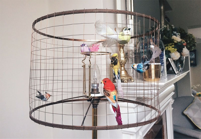 DIY Bird Cage Lampshade From Melanielissackinteriors