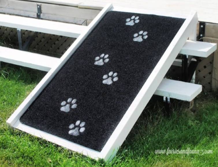 DIY Outdoor Dog Ramp for Over Stairs