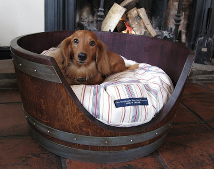 DIY raised dog bed