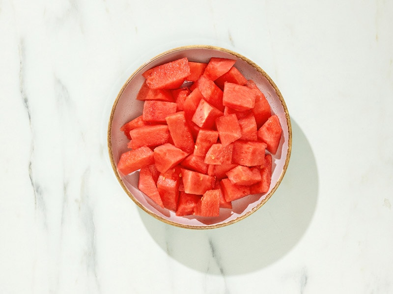 bowl of watermelon pieces