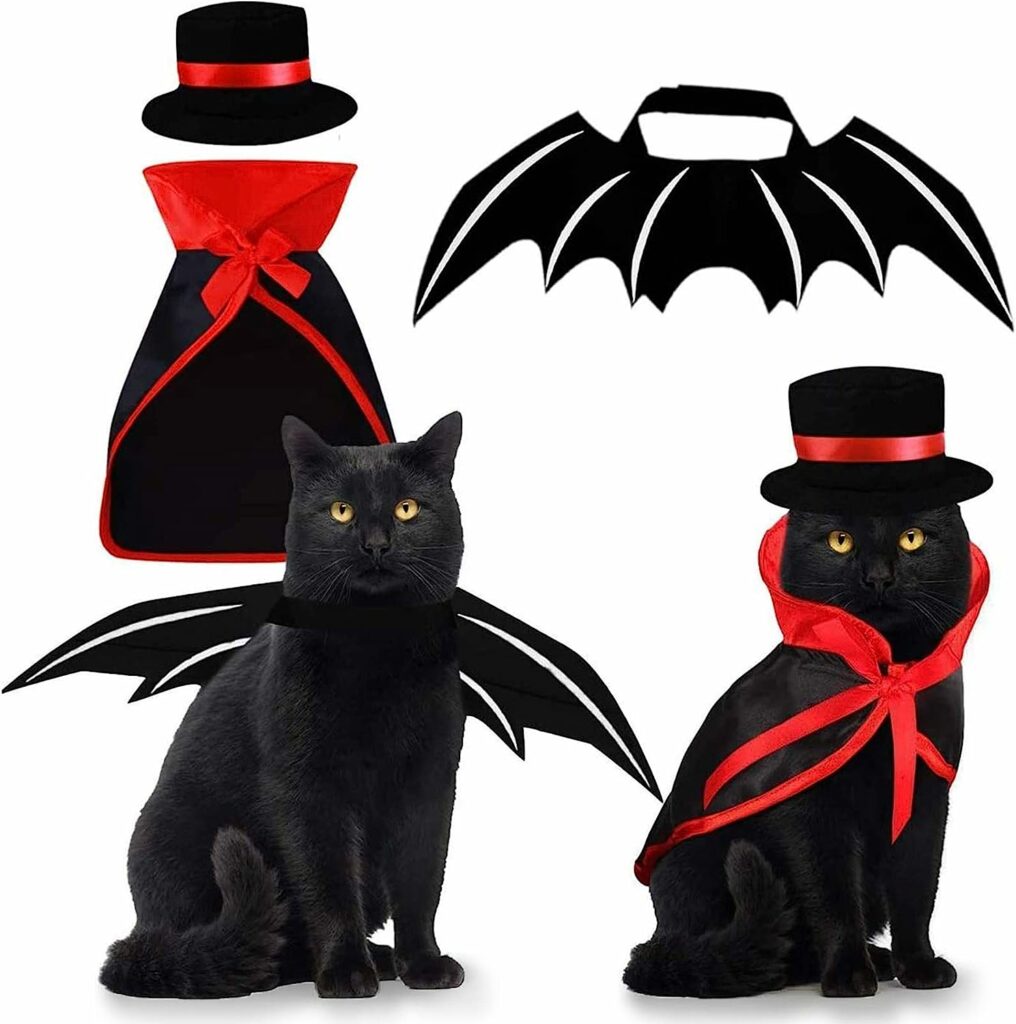 Byhoo 3 Pieces Vampire Cloak With Hat and Wings