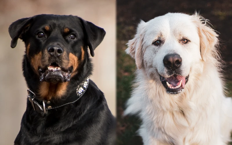 Parent breeds of the Great Weilernees (Rottweiler Great Pyrenees Mix)