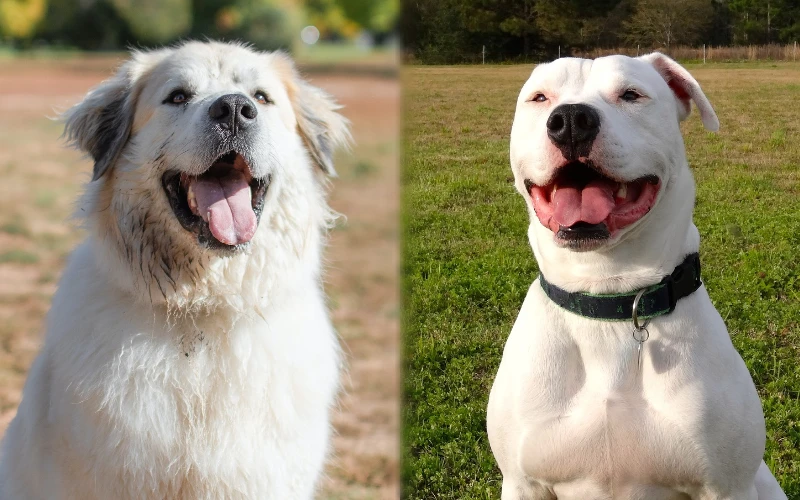 Parent breeds of the Pitenees (Great Pyrenees Pitbull Mix)