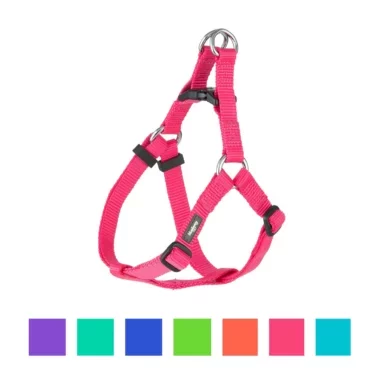 Blueberry Pet Classic Solid Nylon Step In Back Clip Dog Harness