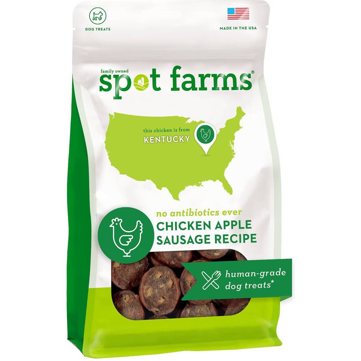 Spot Farms Chicken Apple Sausage Dog Treats 2024