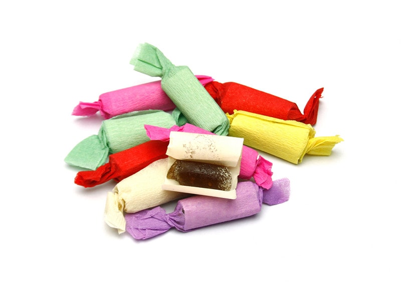 multicolored taffy candy