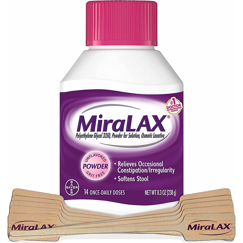 MiraLAX Gentle Constipation Relief Laxative Powder with Stirrer