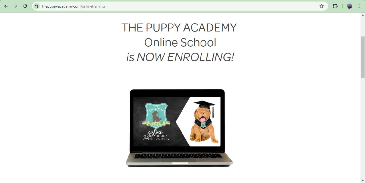 The Puppy Academy Online School - enrollment