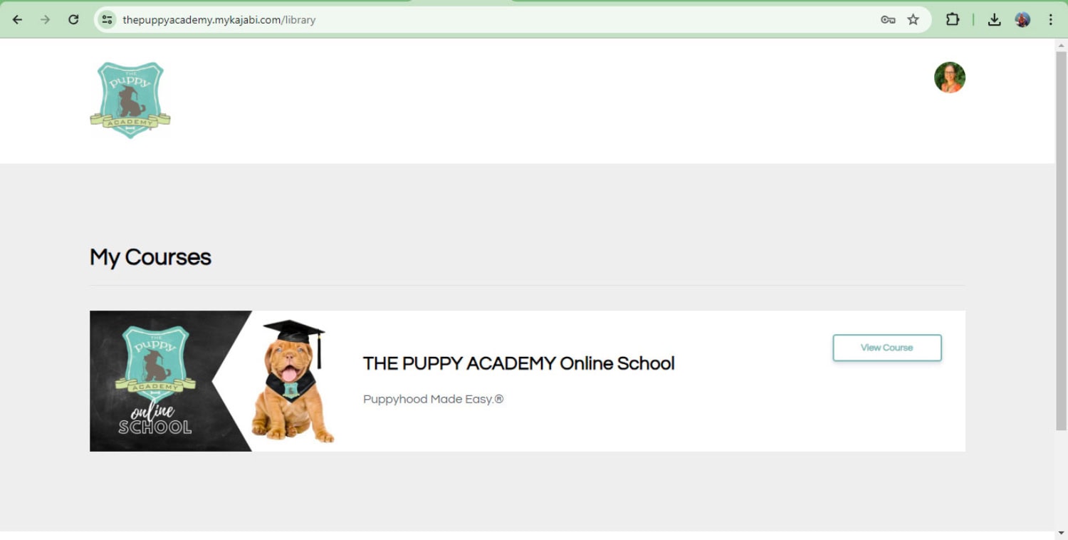 The Puppy Academy Online School - my courses
