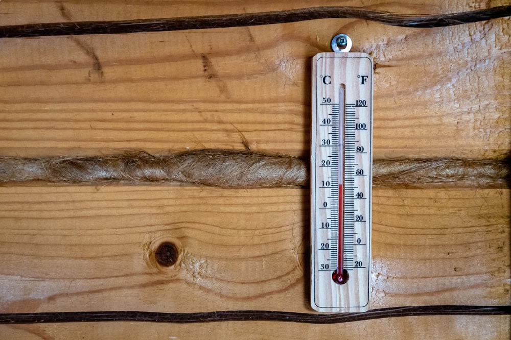 thermometer mounted on the wall