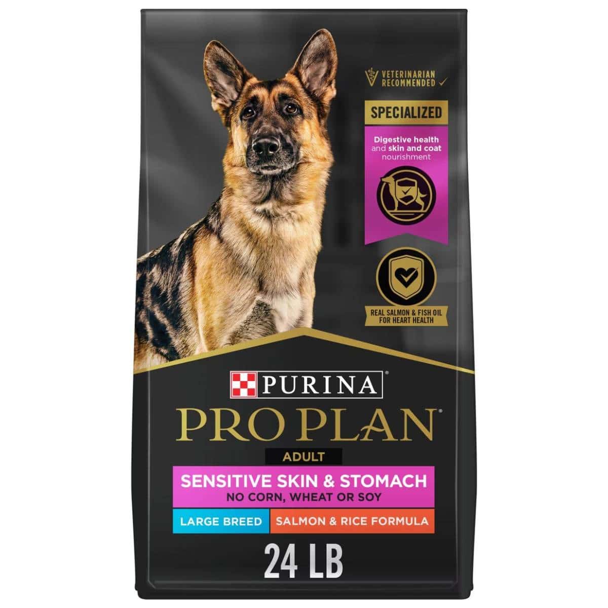 Purina Pro Plan Sensitive Skin & Stomach Salmon Adult Large Breed Formula Dry Dog Food 24 lb